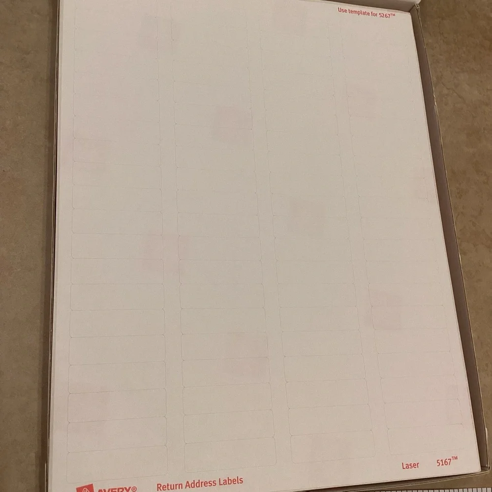 New Avery 5167 White Mailing Labels